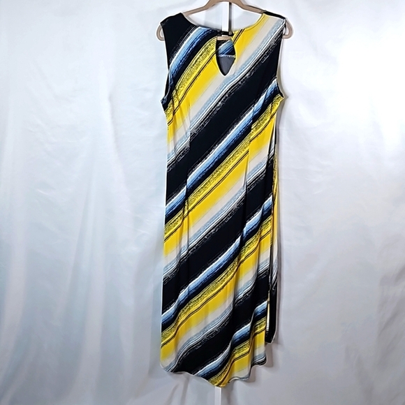 Yellow, Blue & White Striped Dress Sz XL - Picture 7 of 8